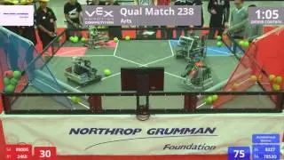 VEX Worlds 2016 - VRC High School - Arts - Qual 238 (8000G 2460) 217 vs 213 (8227 7853D)