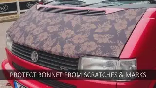 VW T4 TRANSPORTER BONNET BRA - VINTAGE FLOWER MADE BY VAN-X