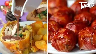 Advent Day 1: Savory Christmas Delights: Giant Yorkshire Pudding Wrap, Cheese Bacon Bites & More!