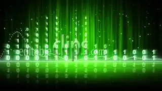 green digital data equalizer background loop