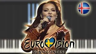 Hera Björk - Scared of Heights - Iceland 🇮🇸 - Eurovision 2024 | Piano / Partitura / Karaoke / MIDI
