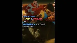 Invincible and Omni Man vs Godzilla and Kong #shorts