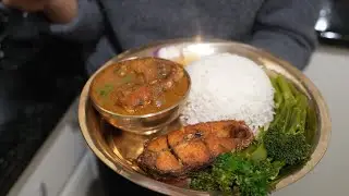 COOKING FISH CURRY AT HOME / DAAL BHAT COMFORT FOOD VLOG