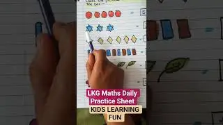 LKG Maths Daily Practice Sheet #ytshorts #shorts #video @kidslearningfun2013