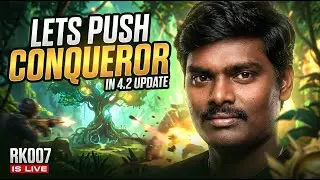 LETS PUSH TO CONQUER IN BGMI 4.2 UPDATE LIVE TELUGU |RK007 GAMING #bgmilive #conquerorpush #rankpush