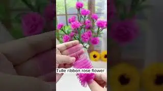 DIY ribbon rose flower gift #diy #flowers #gift #craft #handmadegifts #rose #diycrafts #ribbon