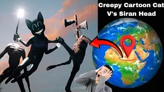 creepy Cartoon Cat V's Siran Head 🤯😱 on Google maps🌍🔍and Google#Earth#video#asgoogleearth08