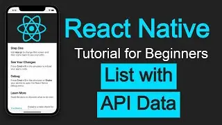 React Native tutorial #47 List with API Data | Get List with API
