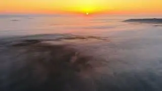 Sunrise and sea of ​​clouds at Lafa Mountain in Jilin Province, China