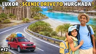 SCENIC HIGHWAY TO THE RED SEA! 🌴 HURGHADA BEACH RESORT CHECK-IN! 🏨  🇪🇬