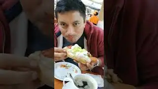 Mi primera comida en Chile. Hot dog chacarero.