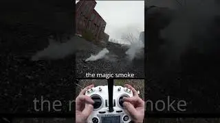 FPV #drone battery caughts fire mid flight #fpv #fpvdrone #dji #abandoned #gaming #fire