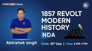 1857 Revolt I NDA 1 2024 | Modern History | Dr Abhishek Sir | Embibe