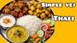 Simple Vej Thali।।How To Make vej Thali।।Budget Friendly vej Thali।। Rukhsana Masala Kitchen ।।