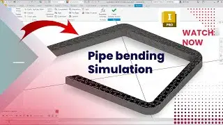 How to Bend a Square Pipe in Autodesk Inventor   Animation Tutorial