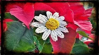 How to make a french flower with beads - beaded daisie