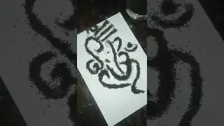 Making Art with Tea leaf ☕Unique ganesh ji art #shorts #drawing #youtubeshorts