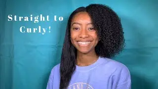 Straight to Curly Routine | Watch My Curls Revert Back!