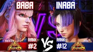 SF6 ▰ BABA (#2 Rank Manon) vs INABA (Mai) ▰ High Level Gameplay