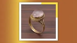 Rose Quartz gemstone Ring for Lover, 18K Gold Vermeil Ring, Pink stone Brass Ring, Olive Promise ...