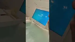 Waterproof tv for bath and shower use get your in description  #electronic #merch #tv #shower