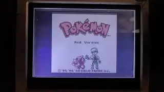 Gameboy Advance SP turning on and playing Original Pokemon Red intro