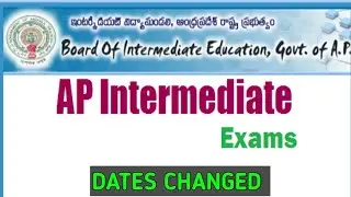 #AP Intermediate exams dates changed @All in one