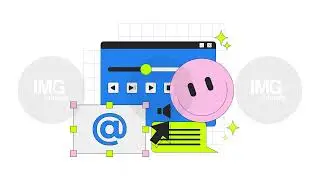 Web interface with digital communication 2D onboarding ui animation