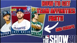 HOW TO GET TEAM AFFINITIES FAST AND CHEAP!! | MLB THE SHOW 20 DIAMOND DYNASTY
