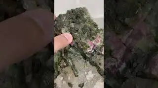 Exclusive Gems Collection - Green and Pink Tourmaline in Quartz Raw  - ATU0002 #braziliancrystals