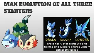 max evolution of starters in monster master game