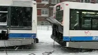 Montreal STM Nova Bus LFS Gets A Boost In Snowstorm