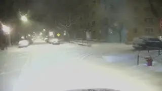 Dangerous Driving Conditions With Snow Causing Low Visibility Friday