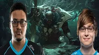 Aphromoo Pyke Sup and c9 Sneaky Mordekaiser Adc (NA soloQ Replay, Patch 8.11 )