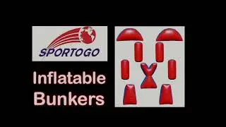 Sportogo 9 piece Red & Blue Inflatable Bunker Set