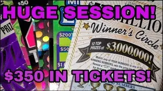 HUGE SESSION! $350 IN TEXAS LOTTERY SCRATCH OFF TICKETS
