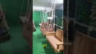 Traditional Hanging wooden swing seat | Teak Wood Swing Chair, Porch Swing |House Of Jula, Ahmedabad