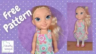 Free Doll Clothes Patterns: How to Sew Disney Princess Toddler Doll Sleeveless Top #disneycrafts