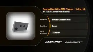 For GMC Yukon/Yukon XL 2015-2020 License Plate Bracket | Partslink # GM1068159