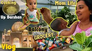 Indian Mom's Morning to Night tiffin, Cooking, Baby, Grocery Vlog 🤷‍♀️UP Darshan Park Lucknow Visit💞