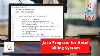 Java Program for Hotel Billing System | Java Project