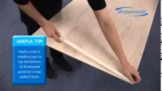 How to install showerwall wall boards in a shower.