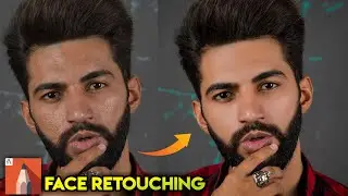 Autodesk Sketchbook Professional Face Retouching Tutorial||How to Smooth Skin in Autodesk Sketchbook