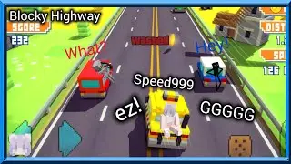 Blocky Highway is a very old game and fun too :D - Gameplay 