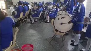 Highland cathedral by the Freetown secondary school for girls Bass band