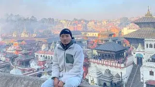 Bless at pashupati nath temple katmandu with chocho #pashupatinath #vlog #katmandu #viral 