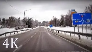 Finland winter road trip Highway 12 Kausala 4K ULTRA HD