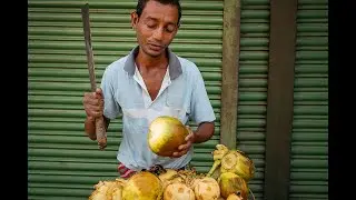 Amazing Cutting Skills! Fresh Juicy Ice Apple on Street Vendor