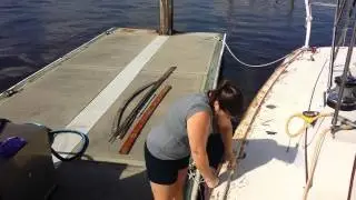 Replacing the teak toe rails pt3 (time/ space continuum)