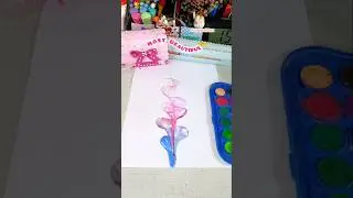 Beautiful🩷Thread Painting Idea🌈|Unique Thread Art|#thread #painting #shortsfeed #art #satisfying #yt